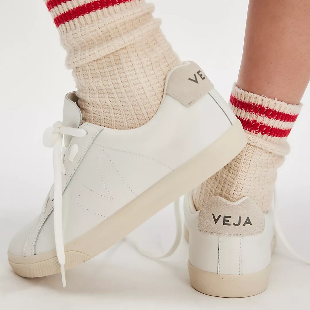 Veja Esplar Leather Low Top Sneakers Extra White Size 36